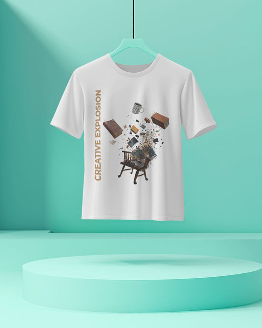 Creative Explosions- Men Half Sleeve Round Neck T-shirt