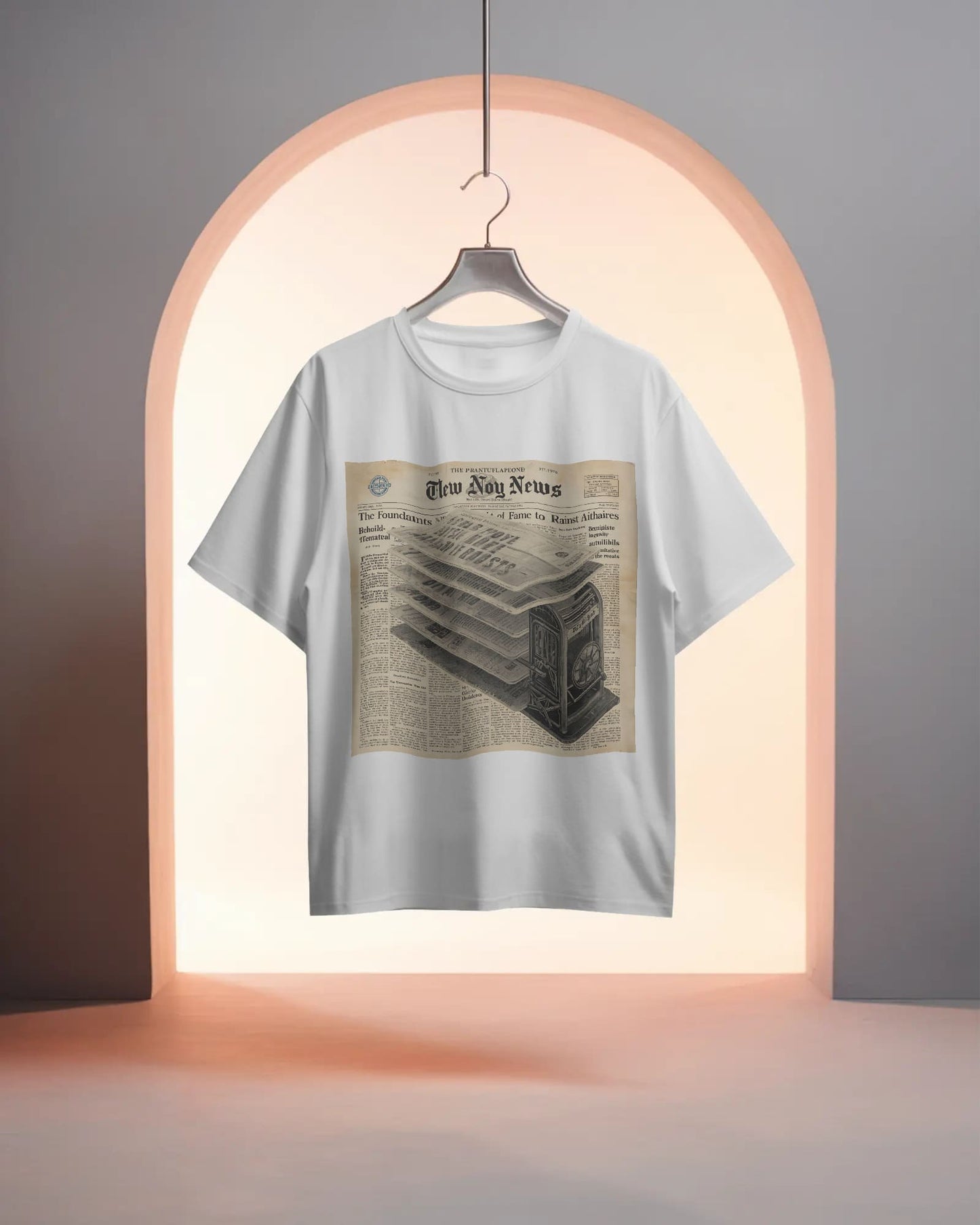 Newspaper Design- Women Oversize T-shirt