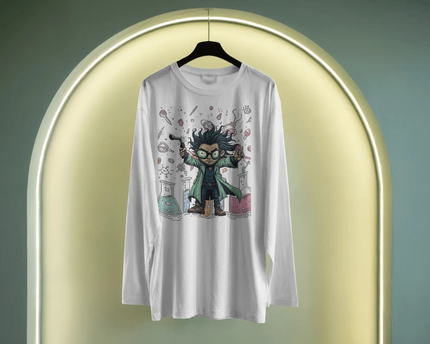 Scientists Experiment- Men Full Sleeve T-shirt