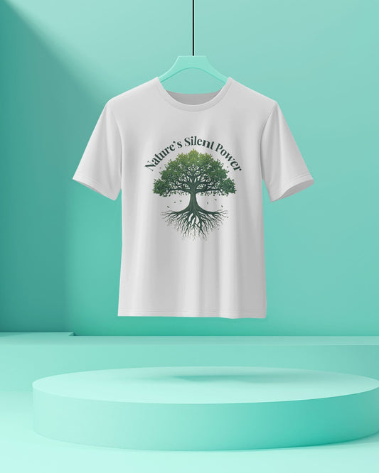 Nature's Silent Power- Men Half Sleeve Round Neck T-shirt