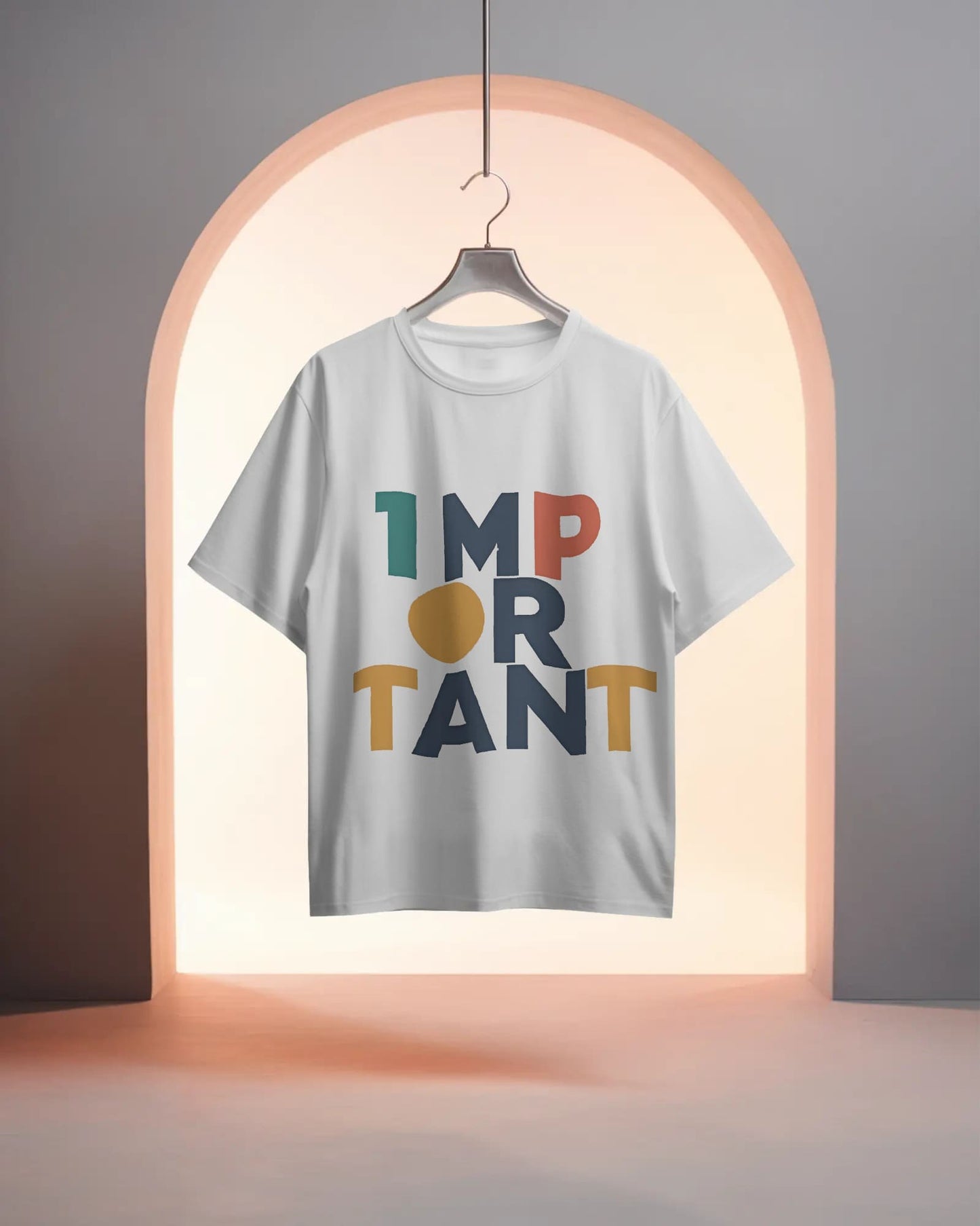 Important Word Art-Women Oversize T-shirt