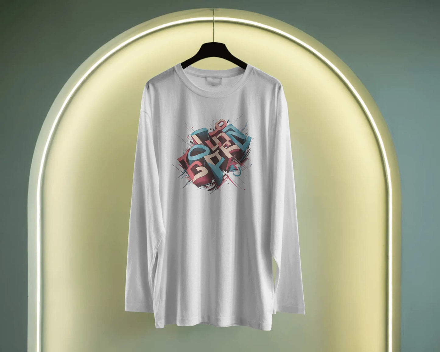 Illusion Word- Men Full Sleeve T-shirt