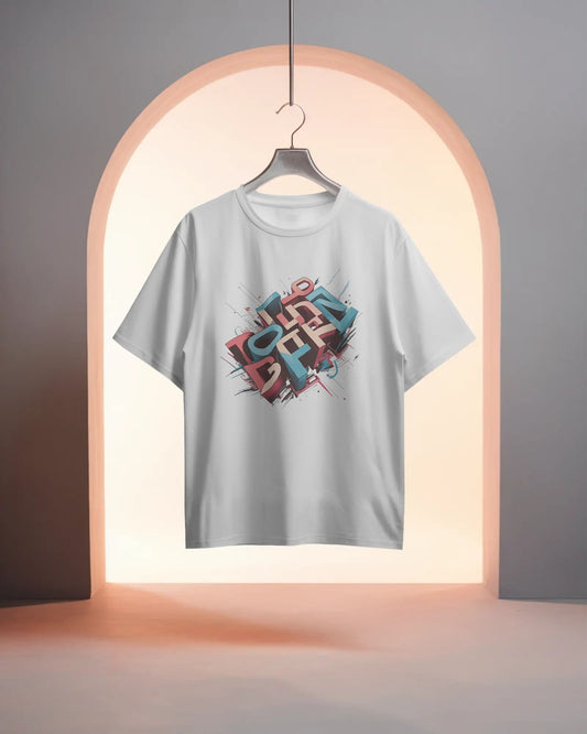 Illuded Word Art-Men Oversize T-shirt