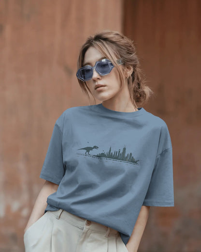 Evolution of Dinosaur- Women Oversize T-shirt
