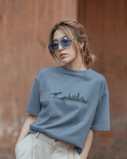 Evolution of Dinosaur- Women Oversize T-shirt