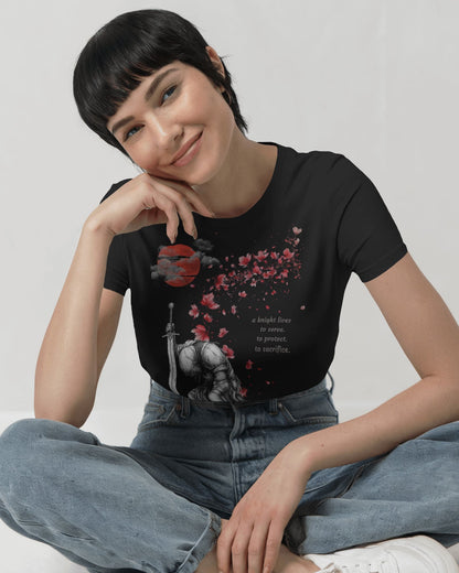 Knight Warriors- Women Half Sleeve Round Neck T-Shirt