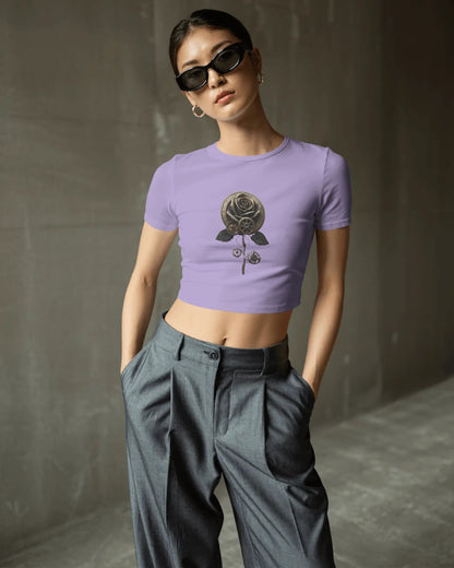 Mechanical Rose- Crop Top