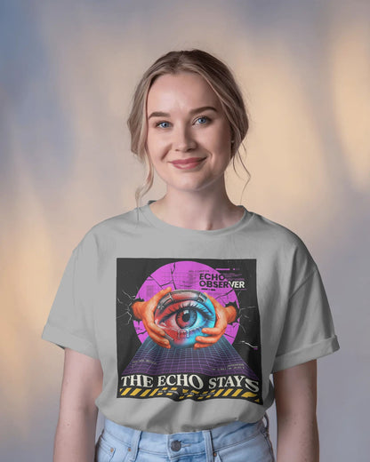 The Echo Stays- Women Half Sleeve Round Neck T-Shirt