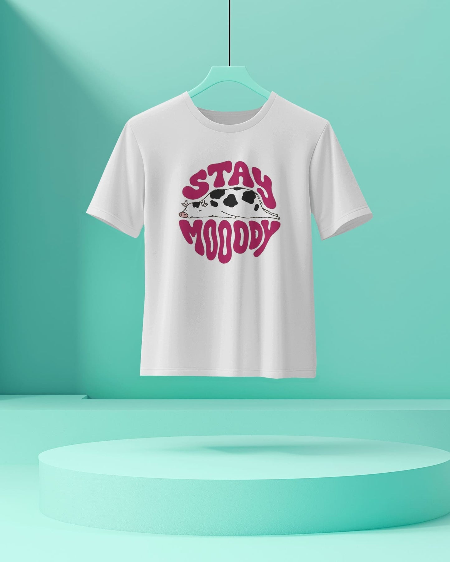 Stay Moody-Men Half Sleeve Round Neck T-Shirt