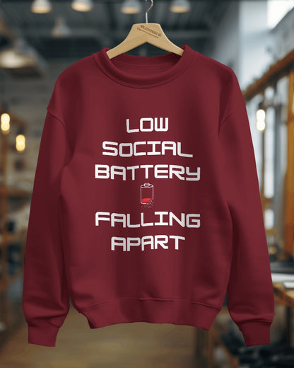 Low Social Battery- Men Sweatshirt