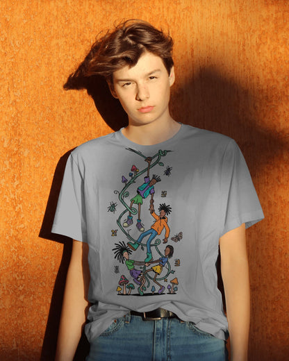 Hanging Vines-Men Half Sleeve Round Neck T-Shirt