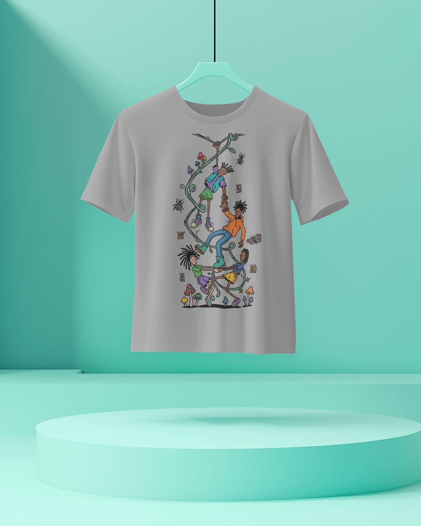 Hanging Vines-Men Half Sleeve Round Neck T-Shirt