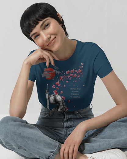 Knight Warriors- Women Half Sleeve Round Neck T-Shirt