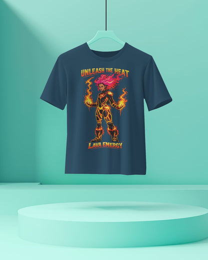 Lava Girl- Women Half Sleeve Round Neck T-Shirt