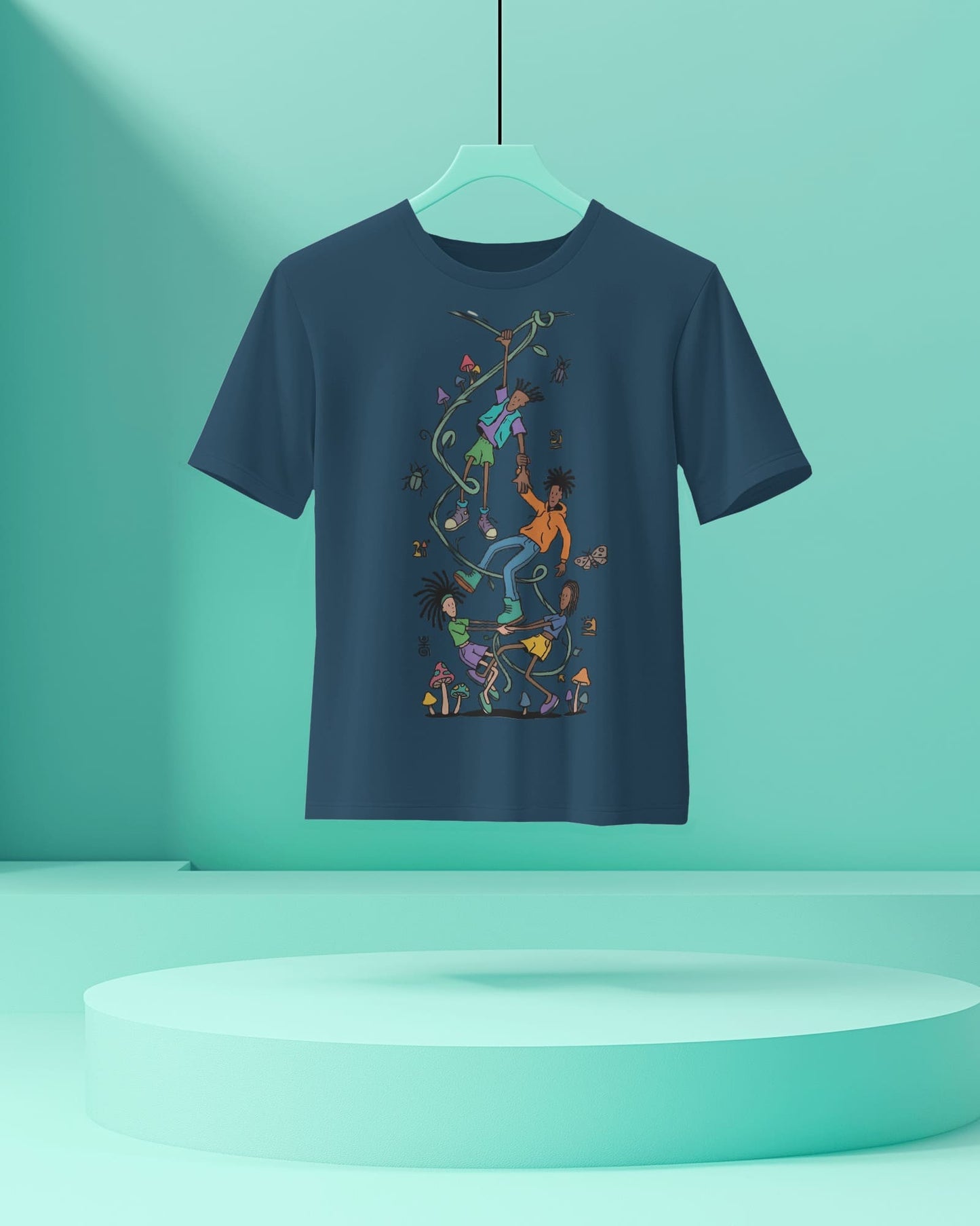 Hanging Vines-Men Half Sleeve Round Neck T-Shirt