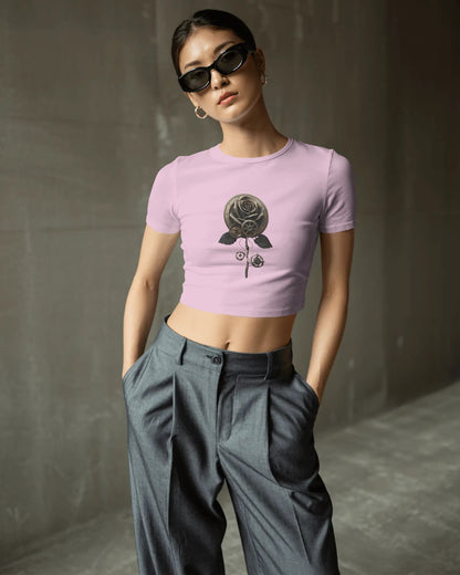 Mechanical Rose- Crop Top