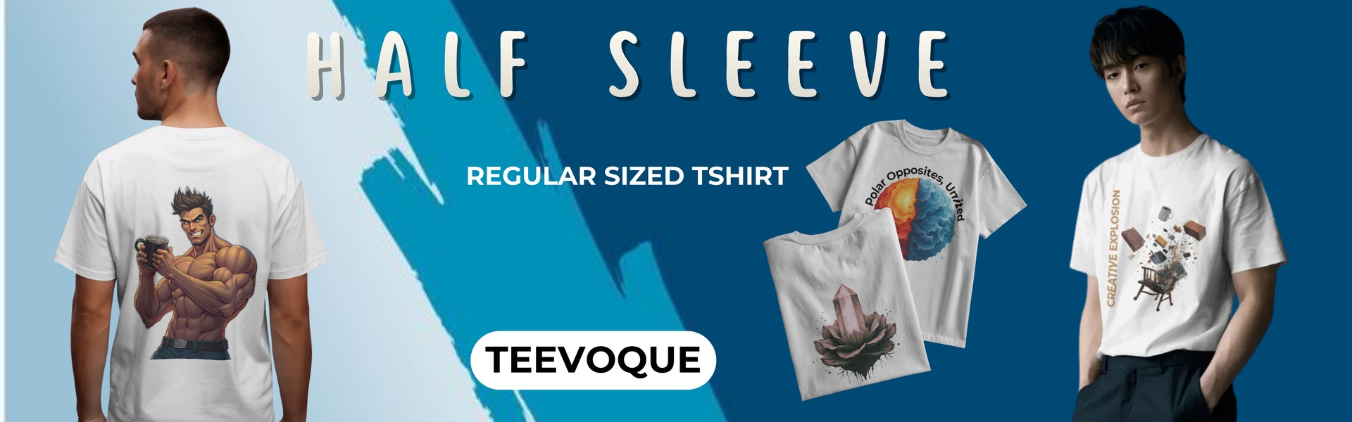 Half Sleeve Round Neck T shirt-men