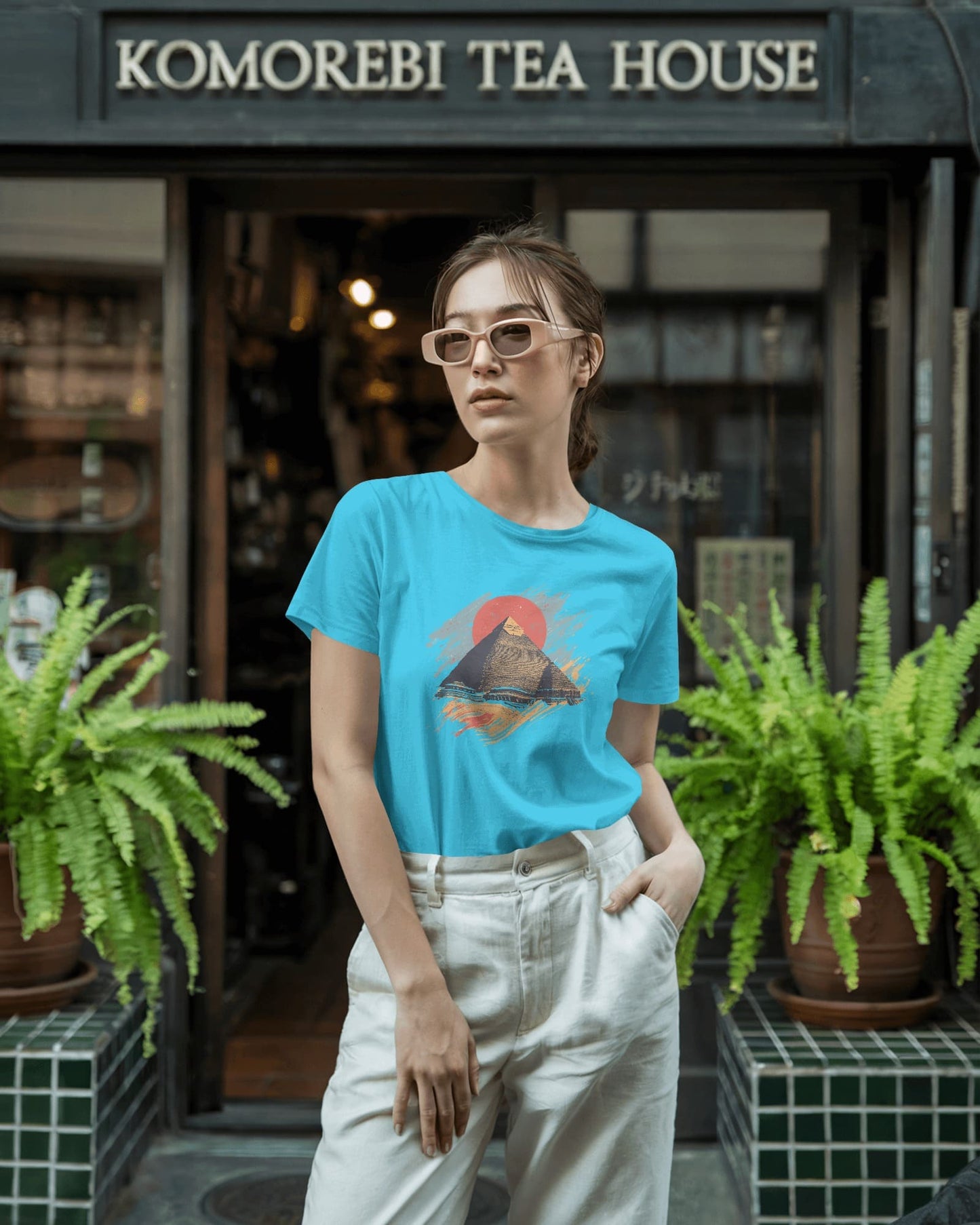 Pyramid- Women Half Sleeve Round Neck T-shirt