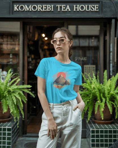 Pyramid- Women Half Sleeve Round Neck T-shirt