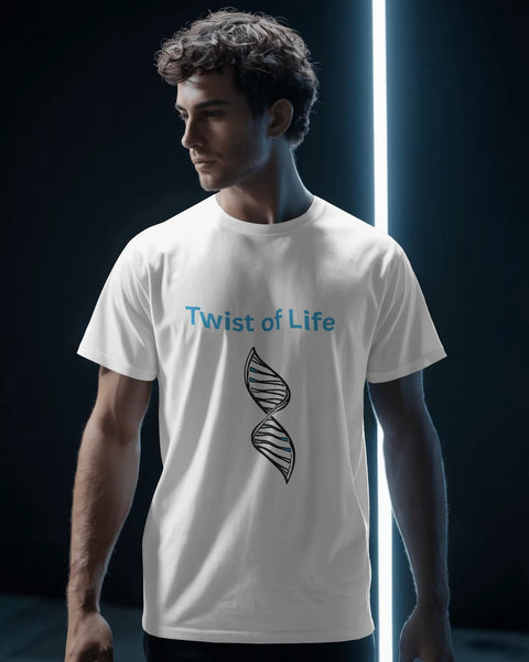 Twist of Life-Men Half Sleeve Round Neck T-shirt