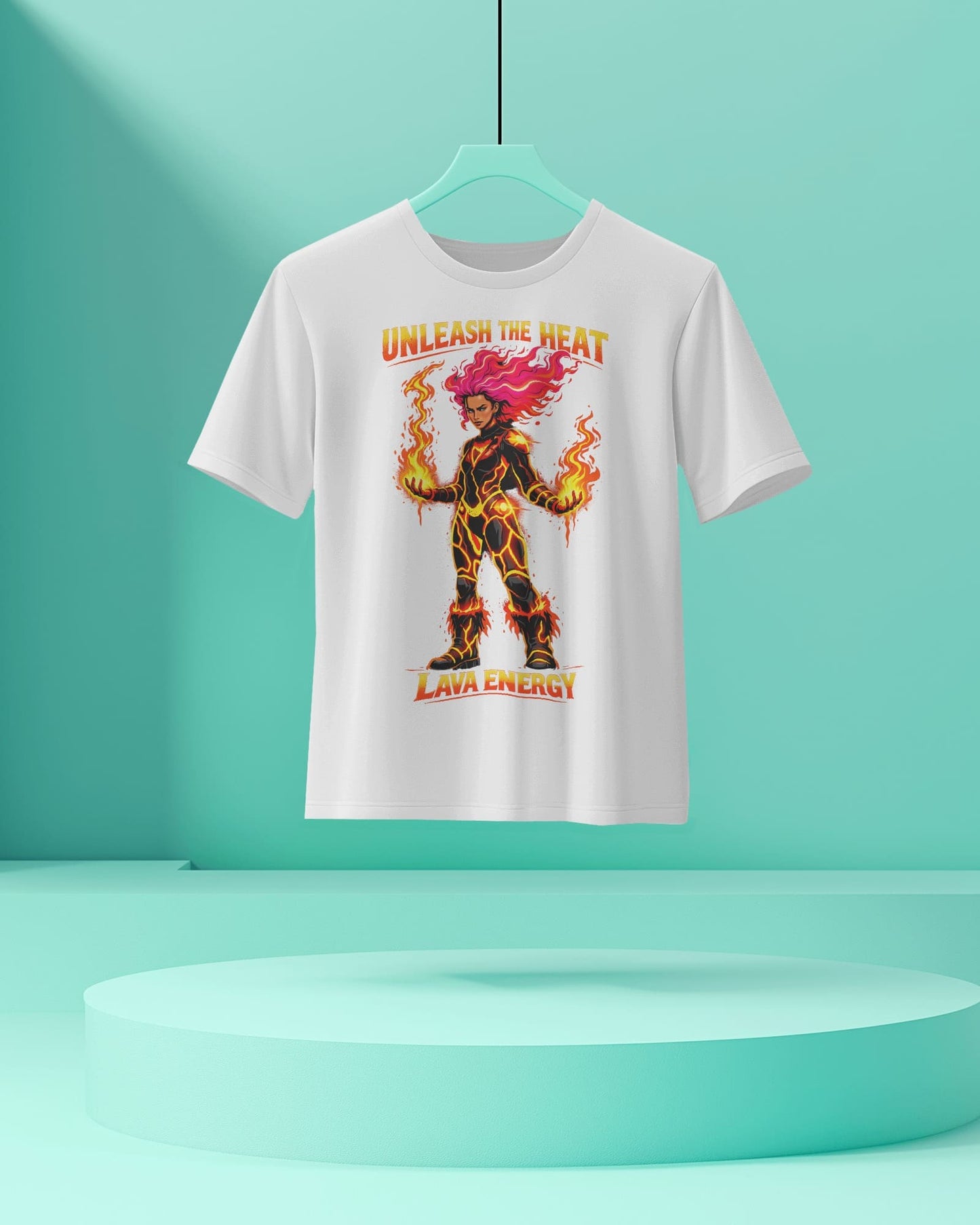 Lava Girl- Women Half Sleeve Round Neck T-Shirt