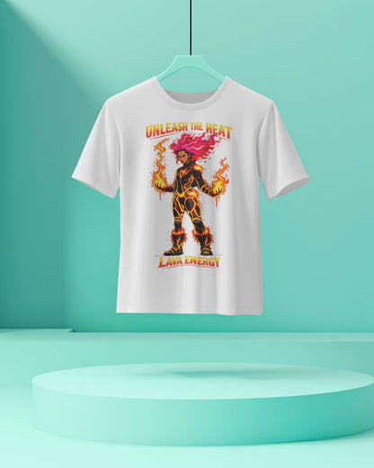 Lava Girl- Women Half Sleeve Round Neck T-Shirt