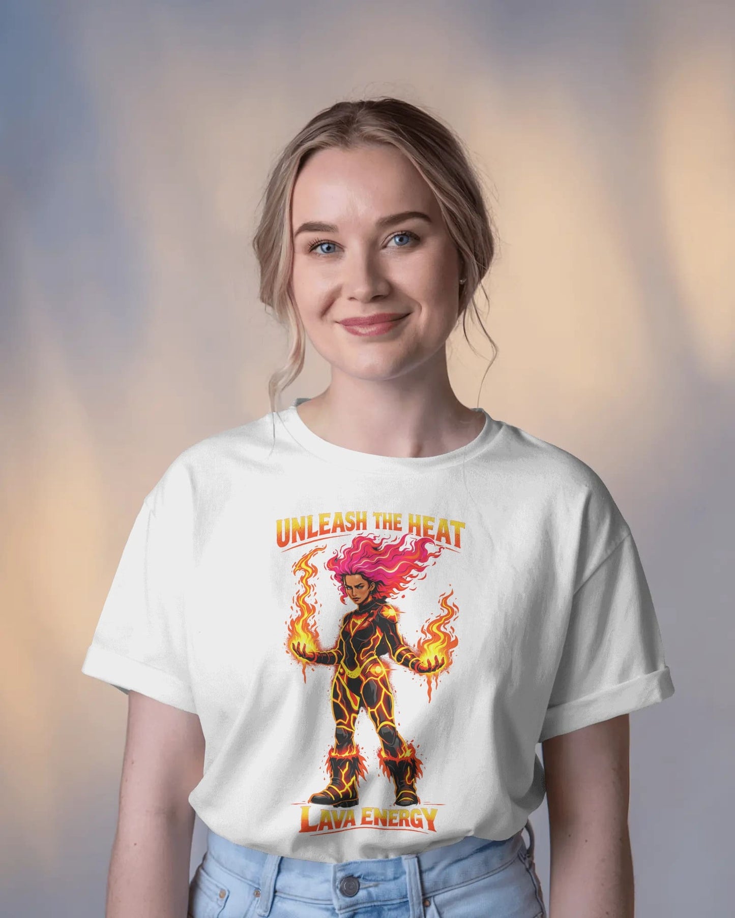 Lava Girl- Women Half Sleeve Round Neck T-Shirt