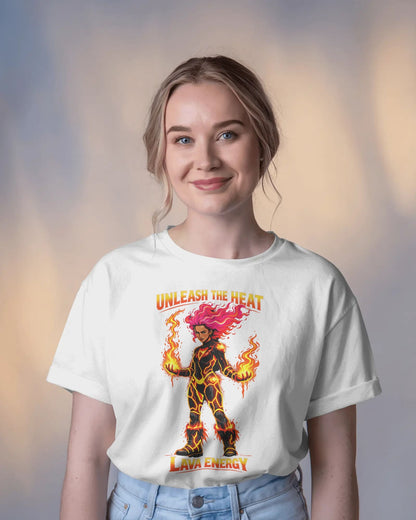 Lava Girl- Women Half Sleeve Round Neck T-Shirt
