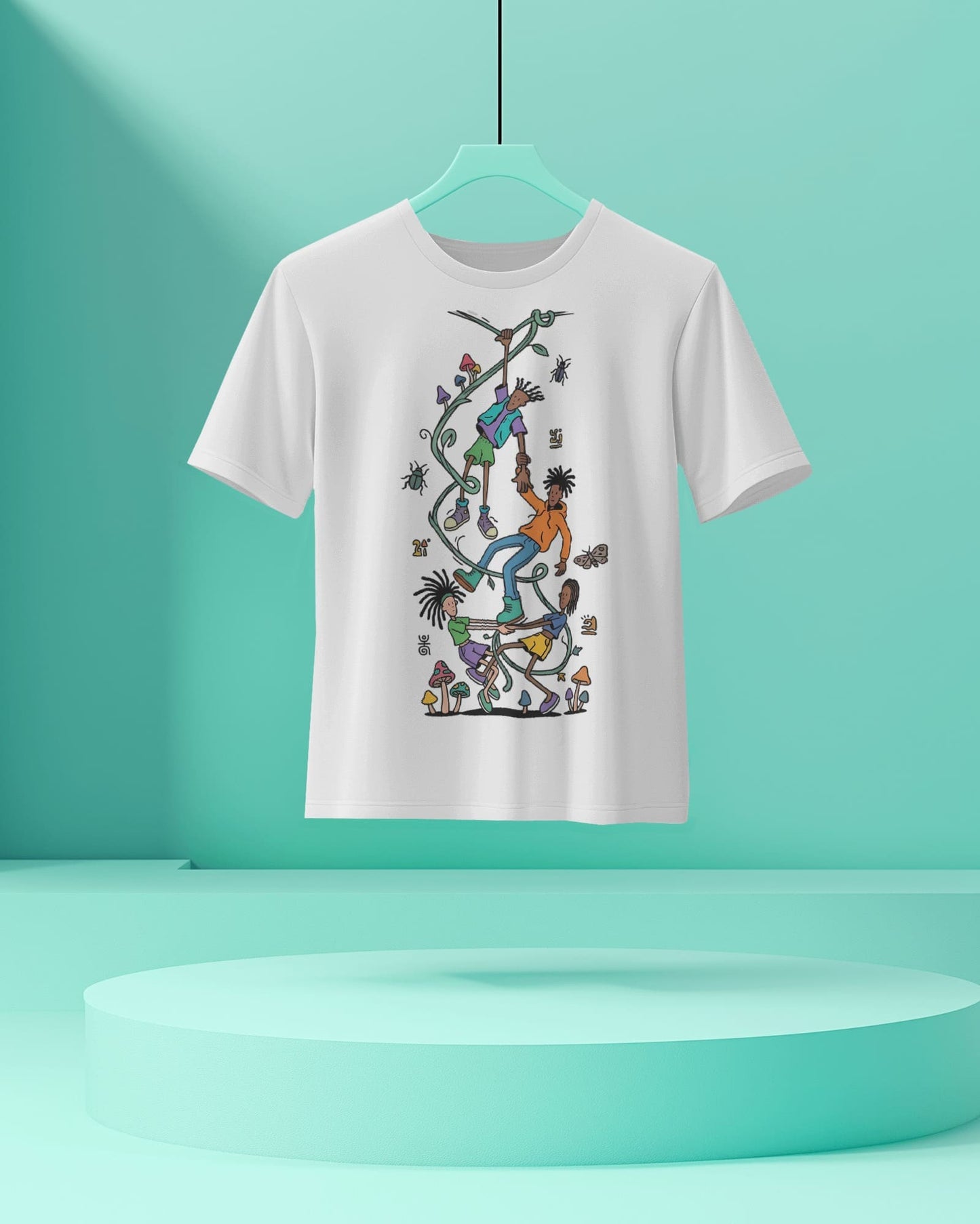 Hanging Vines-Men Half Sleeve Round Neck T-Shirt