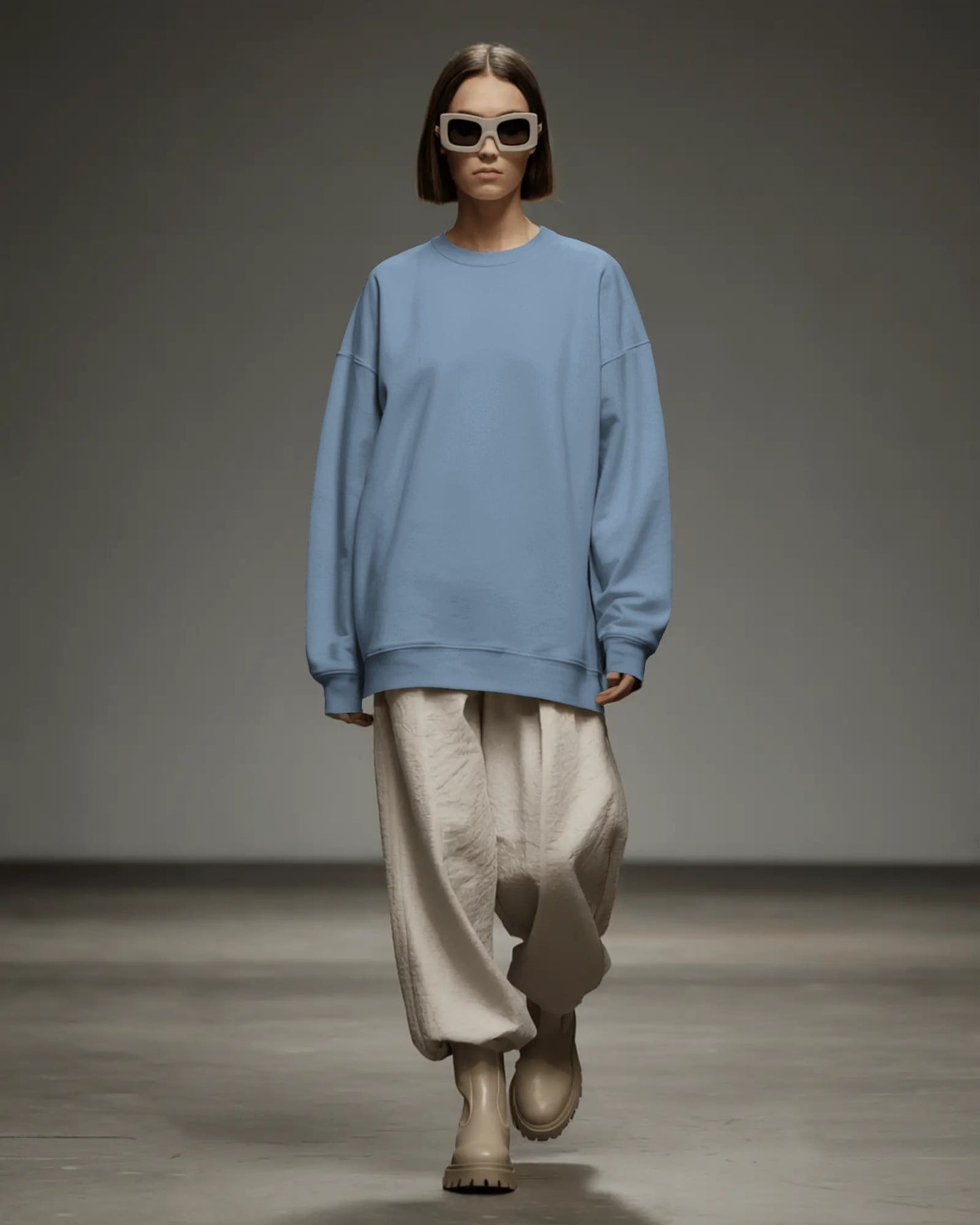 Plain Sweatshirts- Women