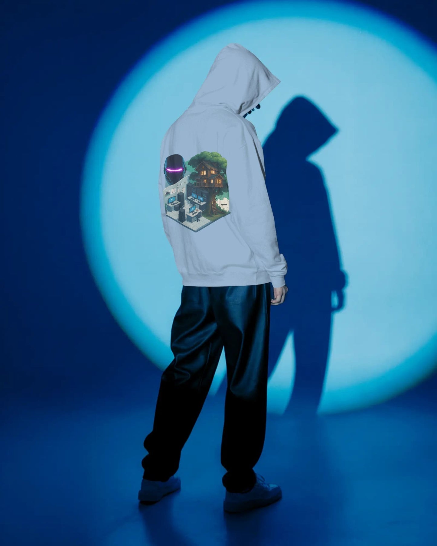 Where Artificial Meets Organic- Men Hoodie