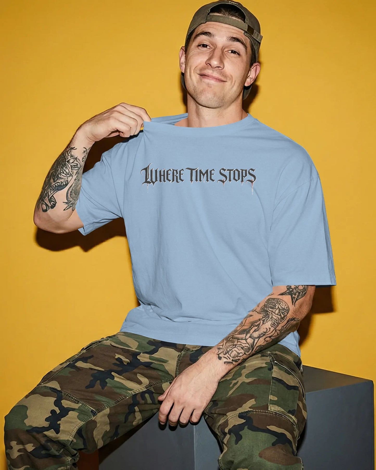 Where Time Stops- Men Oversize T-Shirt