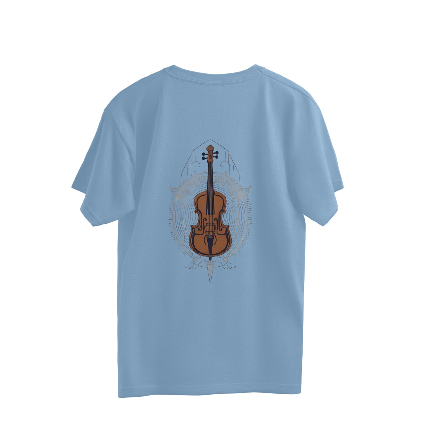 Violin Musical Notes-Men Oversize T-shirt