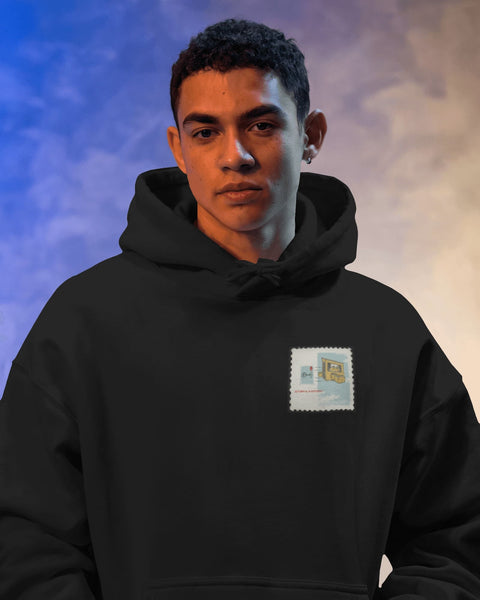 Postcard Stamp-Men Hoodie