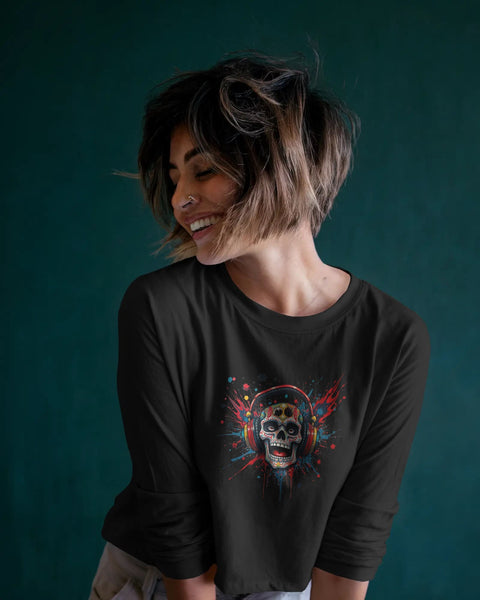 The Skull Art- Women Full Sleeve T-Shirt