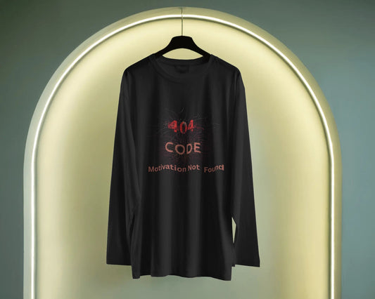 Error 404 Code- Men Full Sleeve T-shirt