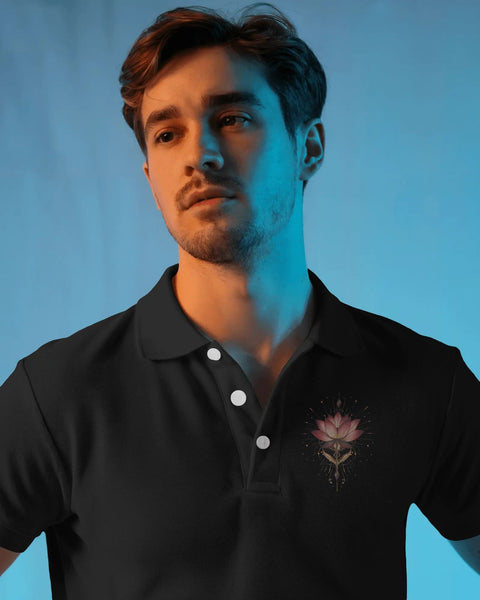 Flower- Men Polo T-shirt
