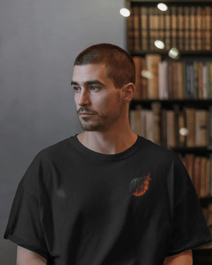 Burning Leaf- Men Oversize T-shirt