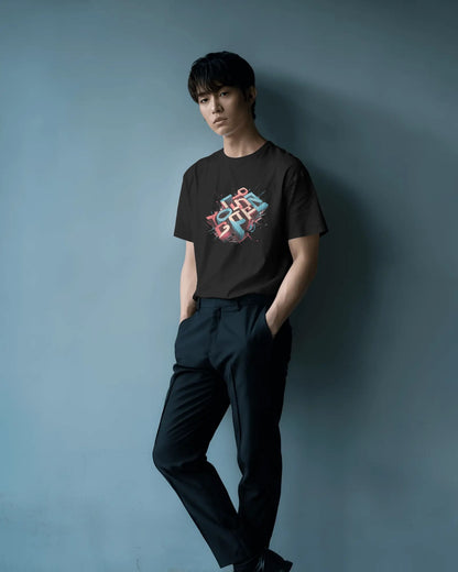 Illuded Word art- Men Oversize T-shirt