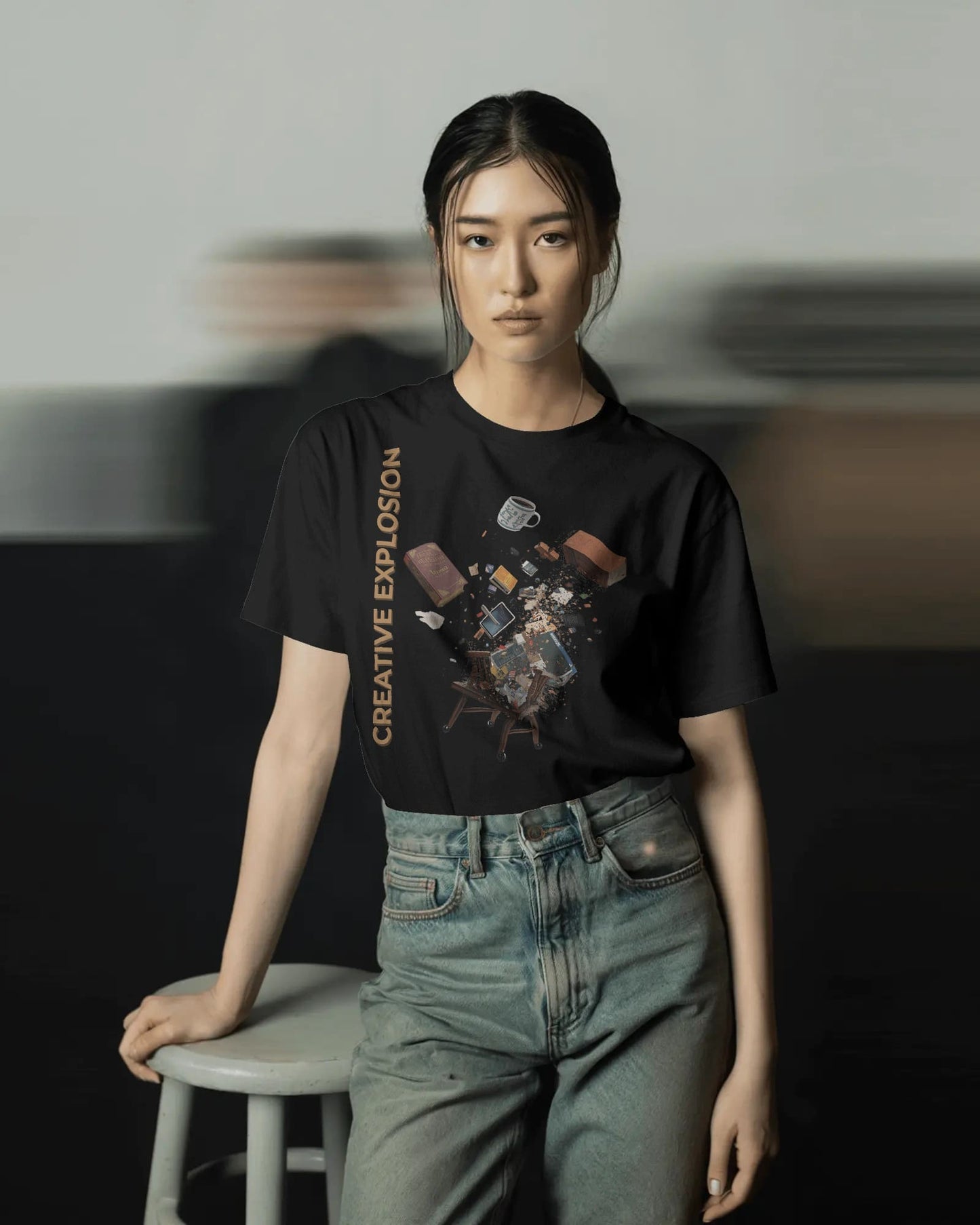 Creative Explosions- Women Half Sleeve Round Neck T-shirt