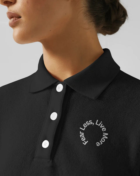 Fear Less Live More- Women Polo T-shirt