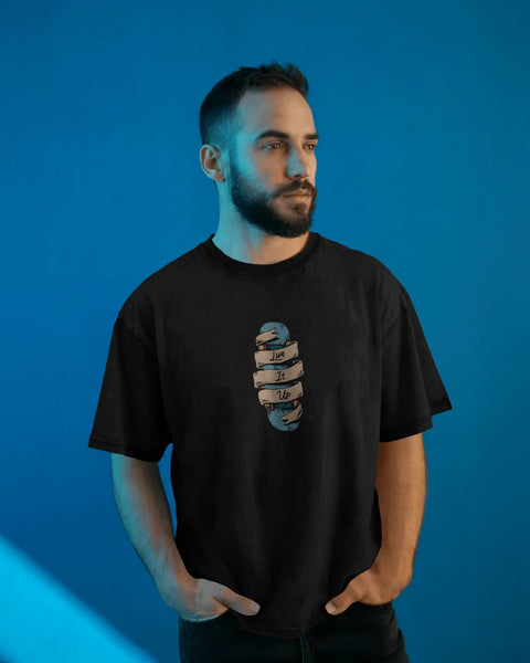 Live it Up- Men Half Sleeve Round Neck T-shirt