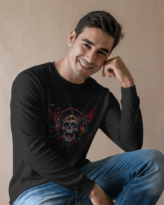 The Skull Art- Men Full Sleeve T-Shirt