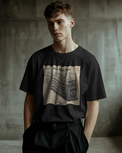 Newspaper Design- Men Oversize T-shirt