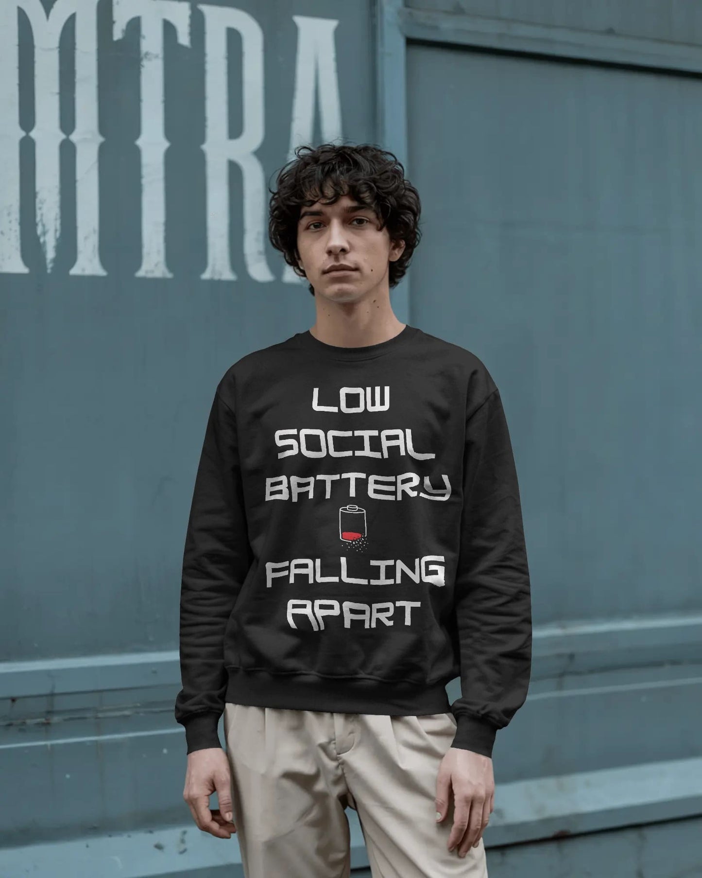 Low Social Battery- Men Sweatshirt