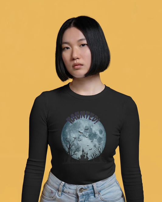Haunted View- Women Full Sleeve T-shirt