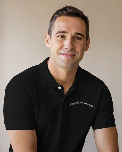 Simplicity in Strength- Men Polo T-shirt