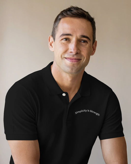 Simplicity in Strength- Men Polo T-shirt