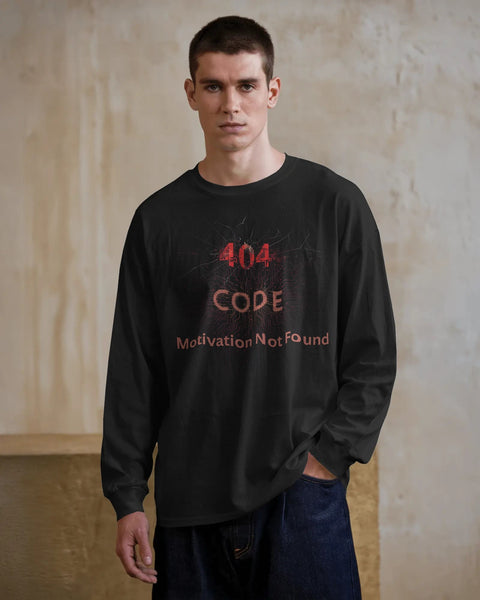 Error 404 Code- Men Full Sleeve T-shirt