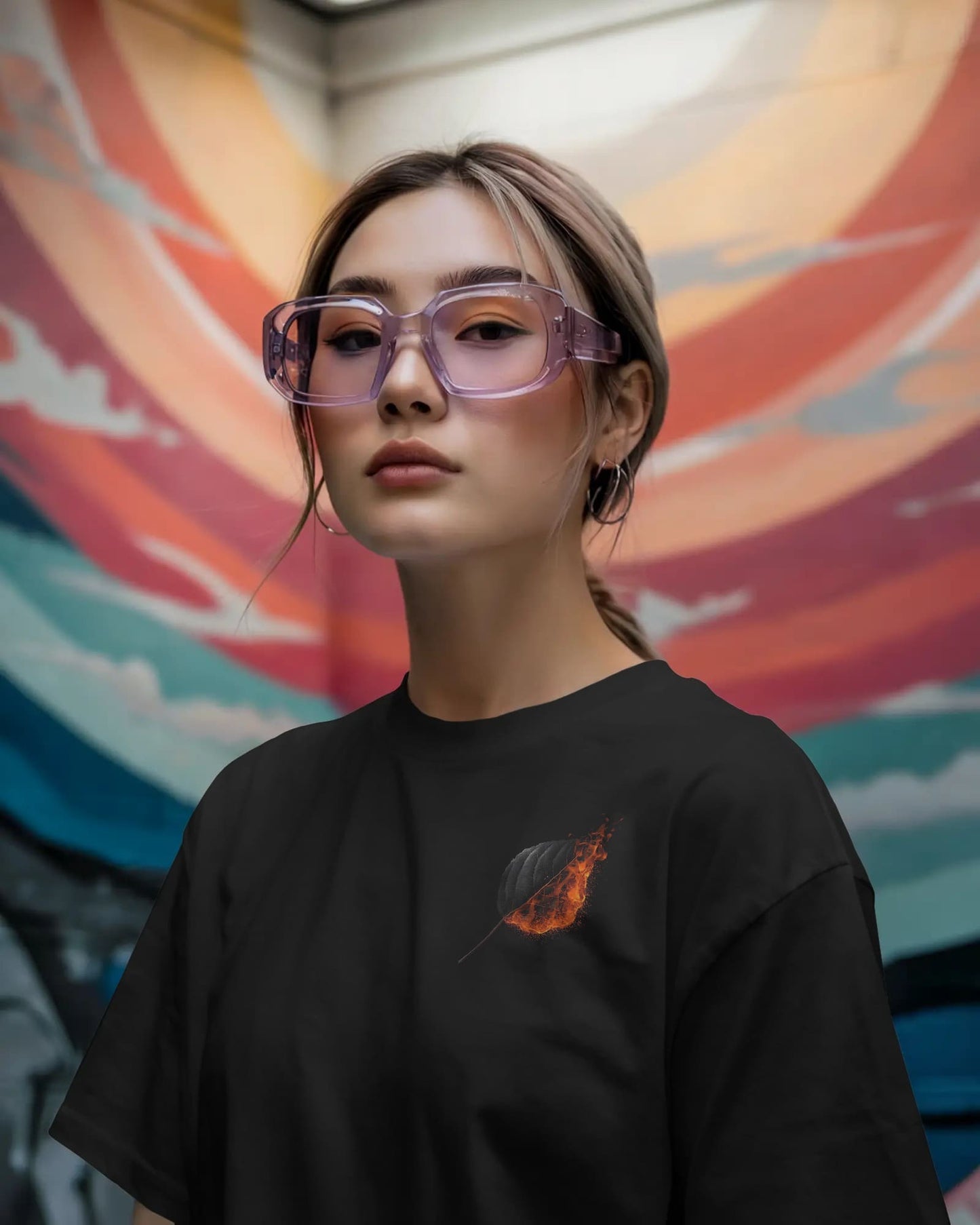 Burning Leaf- Women Oversize T-shirt